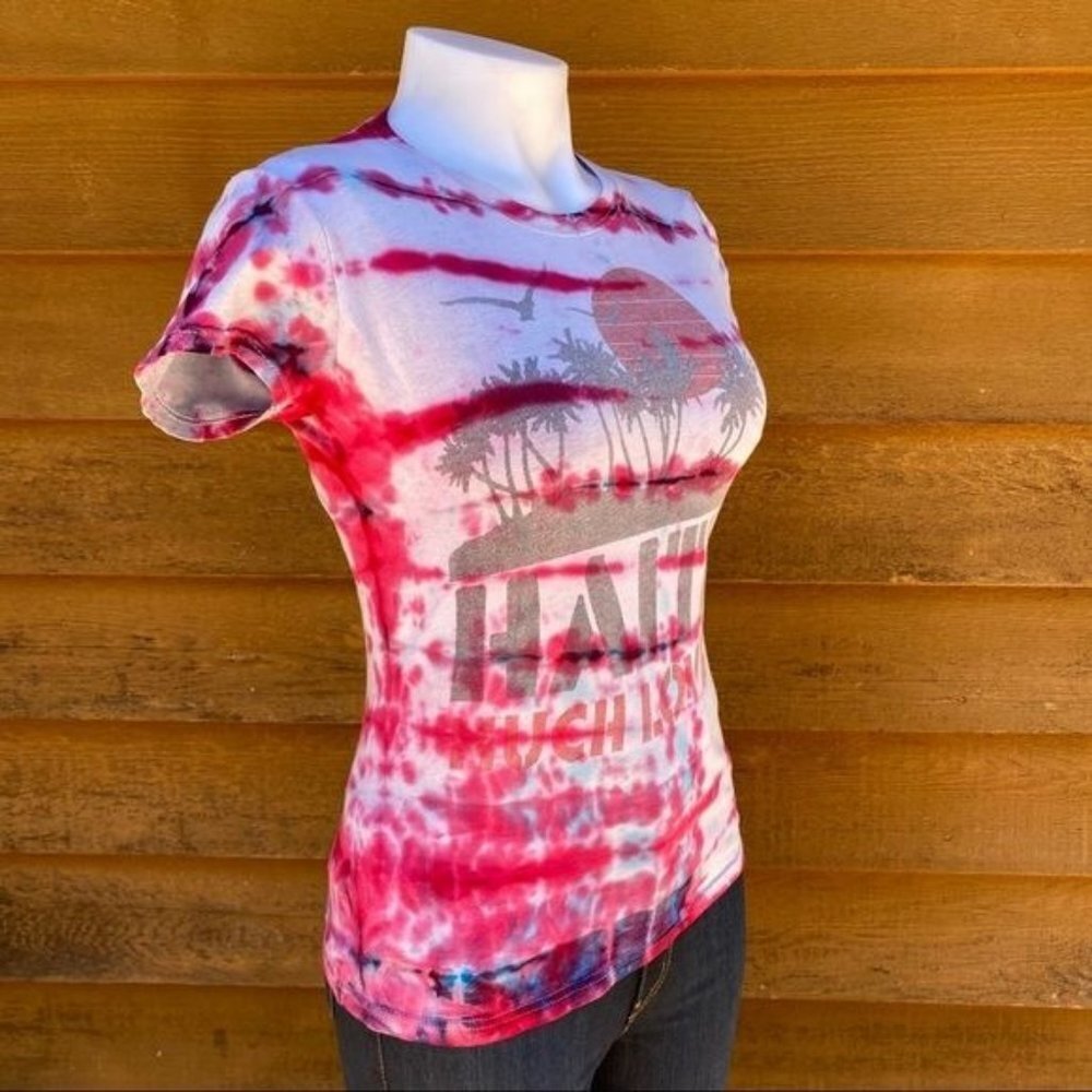 Vintage Vantage Haiti Much Love Custom Tie Dye Shirt Size S - Picture 7 of 11